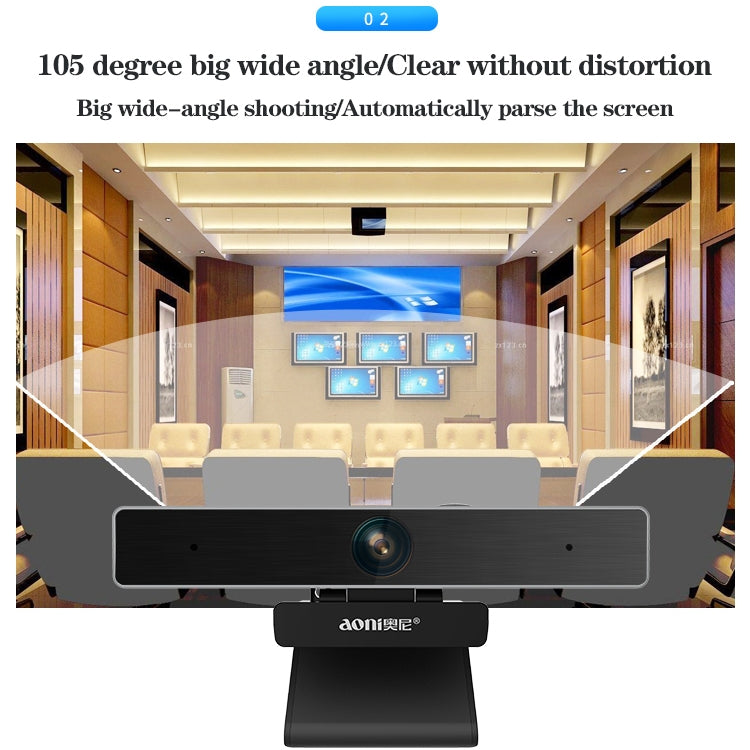 Aoni C90 Telecamera HD 1080P con Microfono per PC