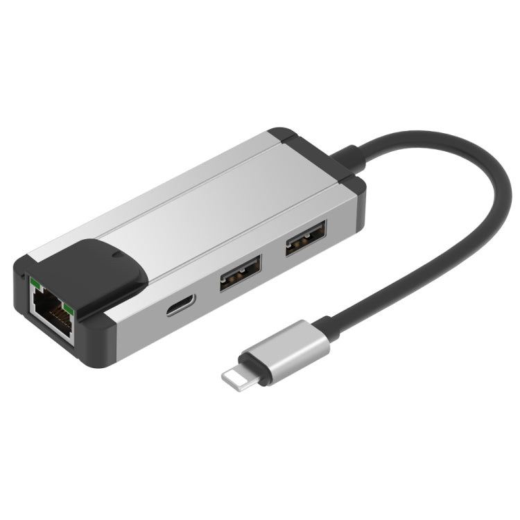 Hub USB 2.0 con Ethernet RJ45 e 2 porte USB, ingresso 8 PIN - immagine 6