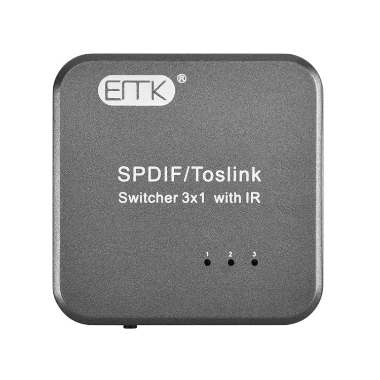 Switcher audio ottico digitale 3x1 SPDIF/TosLink con controller I