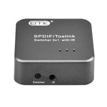 Switcher audio ottico digitale 3x1 SPDIF/TosLink con controller I