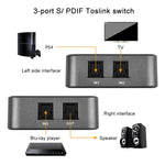 Switcher audio ottico digitale 3x1 SPDIF/TosLink con controller I