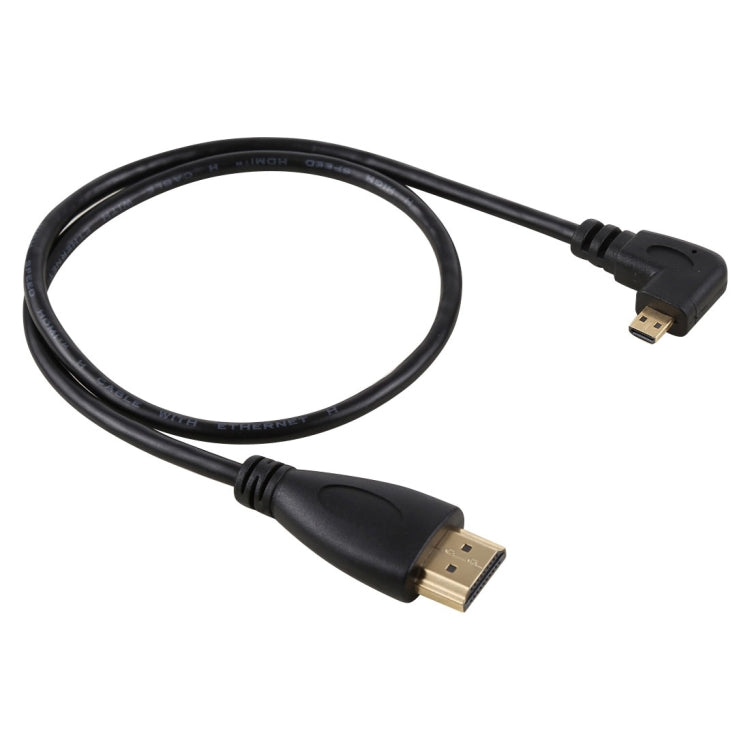 Cavo adattatore Micro HDMI a HDMI 4K 50cm angolo sinistro
