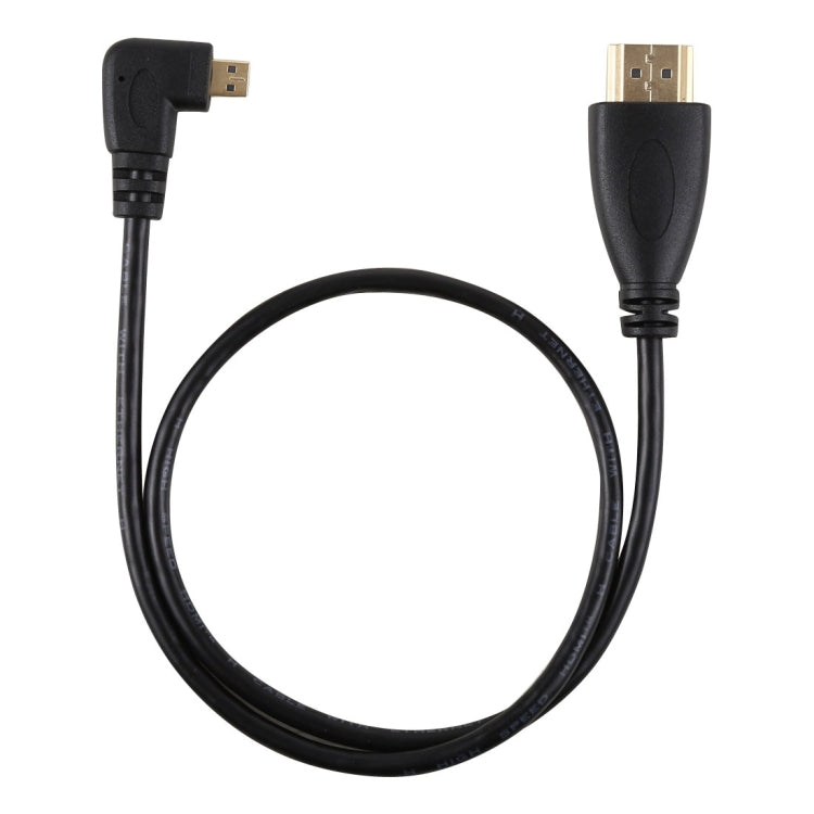 Cavo adattatore Micro HDMI a HDMI 4K 50cm angolo sinistro