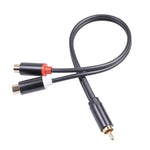 Cavo adattatore audio RCA maschio a doppio RCA femmina 12 cm