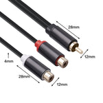 Cavo adattatore audio RCA maschio a doppio RCA femmina 12 cm