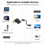 Adattatore a gomito DisplayPort maschio-femmina 8K