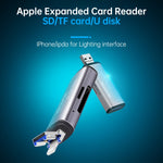 Lettore schede USB 2 in 1 per iPhone e computer