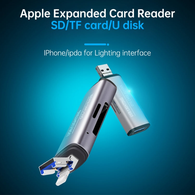 Lettore schede USB 2 in 1 per iPhone e computer