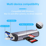 Lettore schede USB 2 in 1 per iPhone e computer