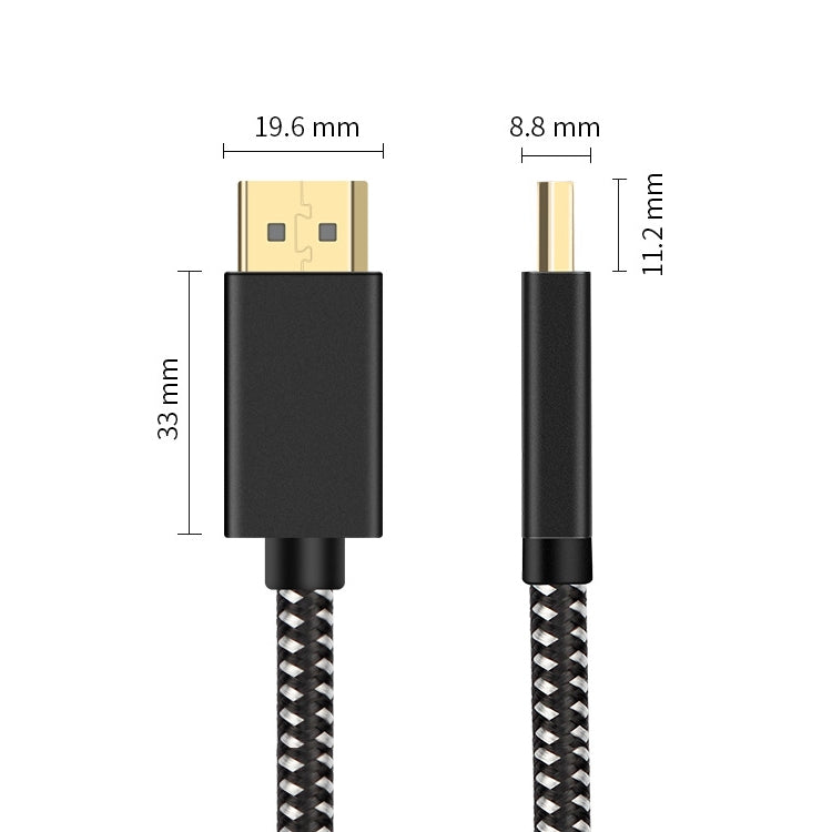 Cavo DisplayPort maschio-maschio 2 m diametro 6,5 mm