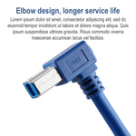 Cavo USB 3.0 tipo A angolo 90° a tipo B 2,5 m