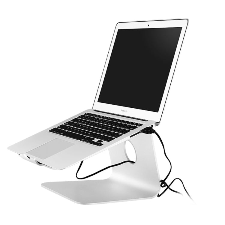 Supporto raffreddamento laptop in alluminio con ventola USB