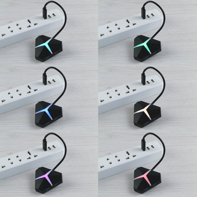 Adattatore HUB USB 3.0 4 porte 5 Gbps con cavo 20 cm