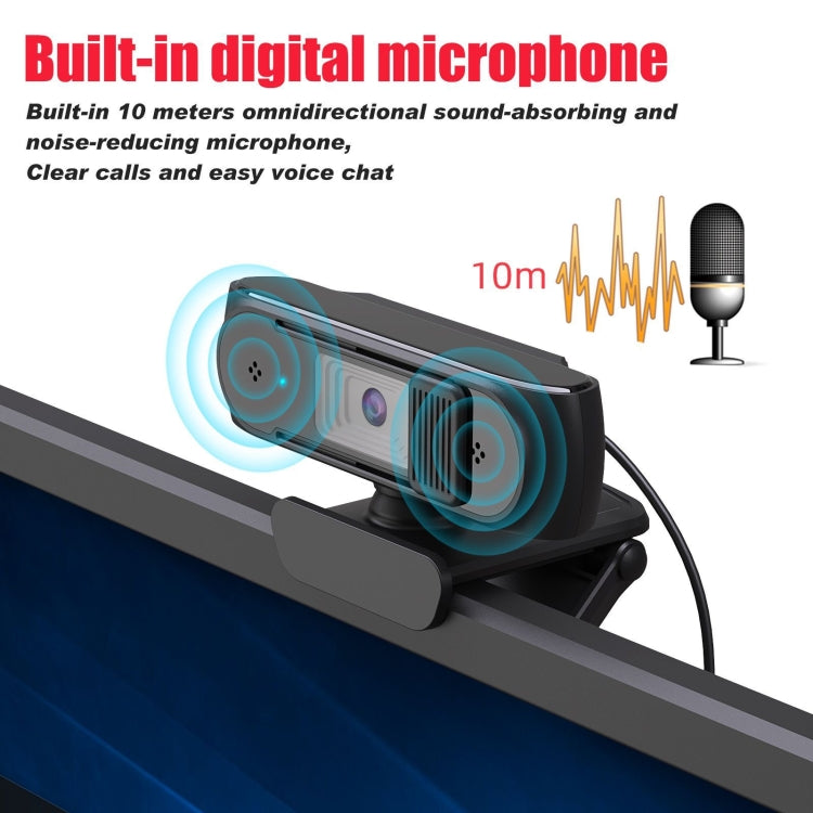 Webcam USB 5M pixel 2.5K con microfono e autofocus