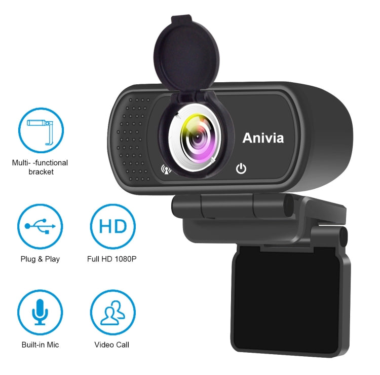 Telecamera USB W5 HD 1080P con microfono integrato