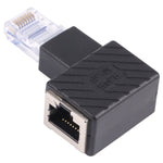 Adattatore RJ45 maschio-femmina 90 gradi per cavo Ethernet