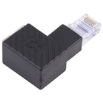 Adattatore RJ45 maschio-femmina 90 gradi per cavo Ethernet