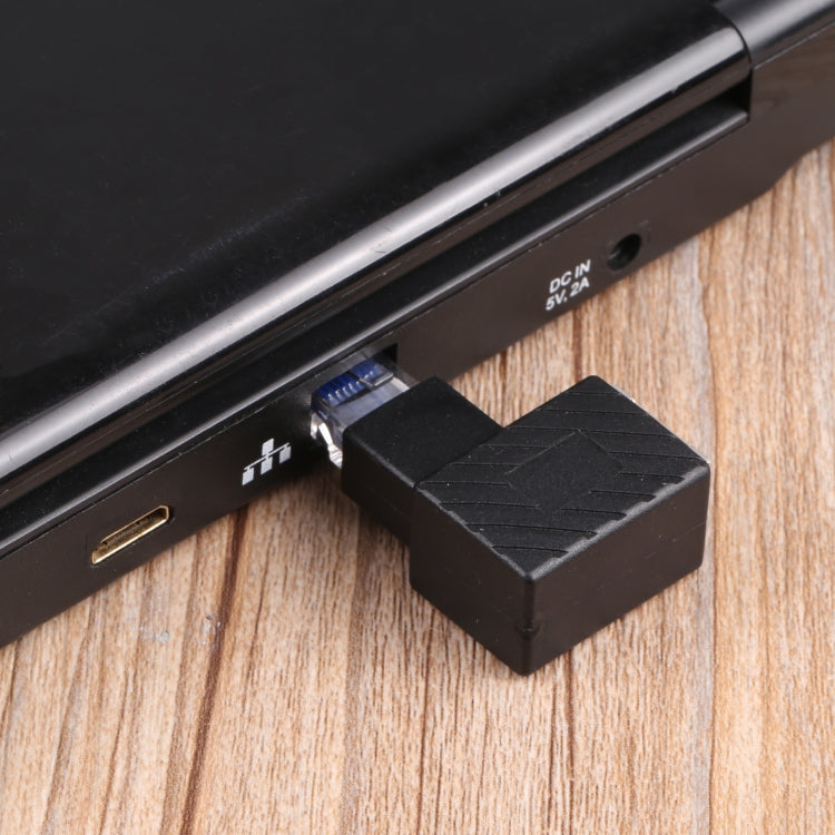Adattatore RJ45 maschio-femmina 90 gradi per cavo Ethernet