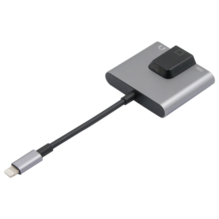Adattatore 3 in 1 per iPhone con RJ45 e audio 8 pin
