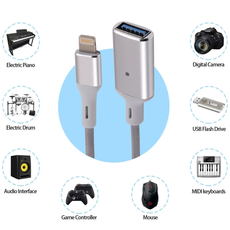 Adattatore OTG 8 pin maschio a USB femmina per iOS