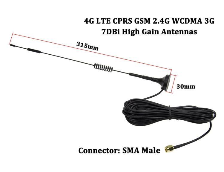 Adattatore antenna 7dBi SMA maschio per rete 4G LTE
