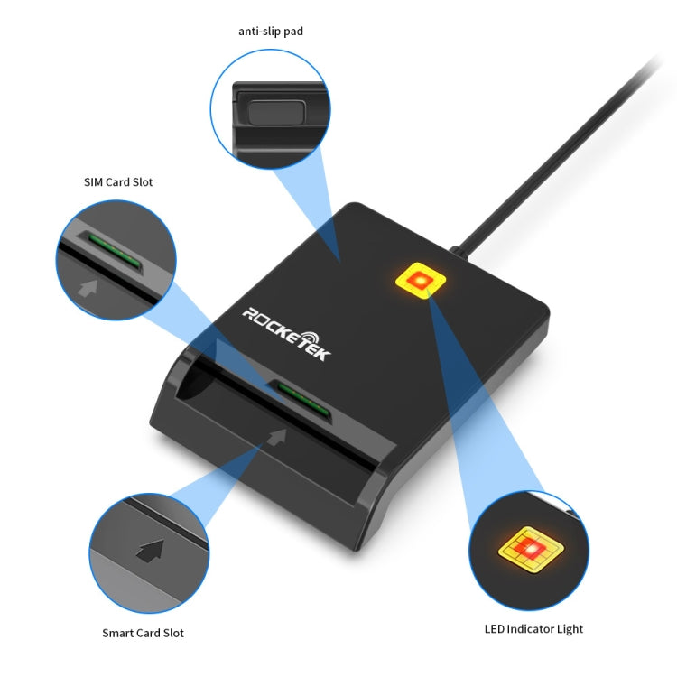 Lettore di carte SIM USB 2.0 CR301 Rocketek