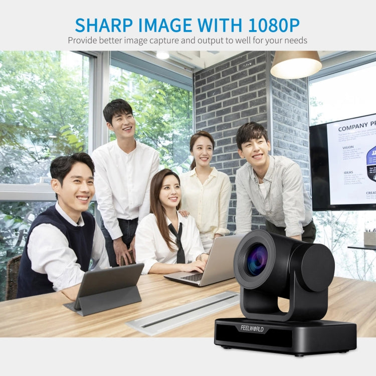 Feelworld USB10X Telecamera PTZ USB 1080P con Zoom 10X