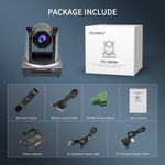 Feelworld NDI20X Telecamera PTZ Zoom Ottico 20X Full HD