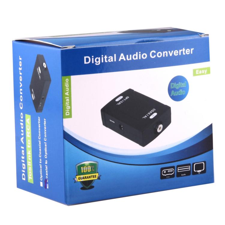 Adattatore audio digitale da RCA coassiale a ottico Toslink