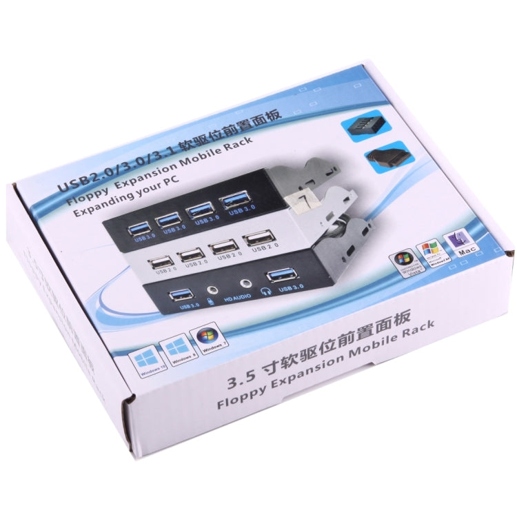 Pannello frontale baia espansione floppy 3,5" USB 2.0 4 porte