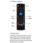 MX3-L Voice Tastiera Wireless Fly Air Mouse 2,4 GHz