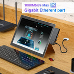 Hub Rocketek SH869 con USB 3.0, HDMI, RJ45, Type-C