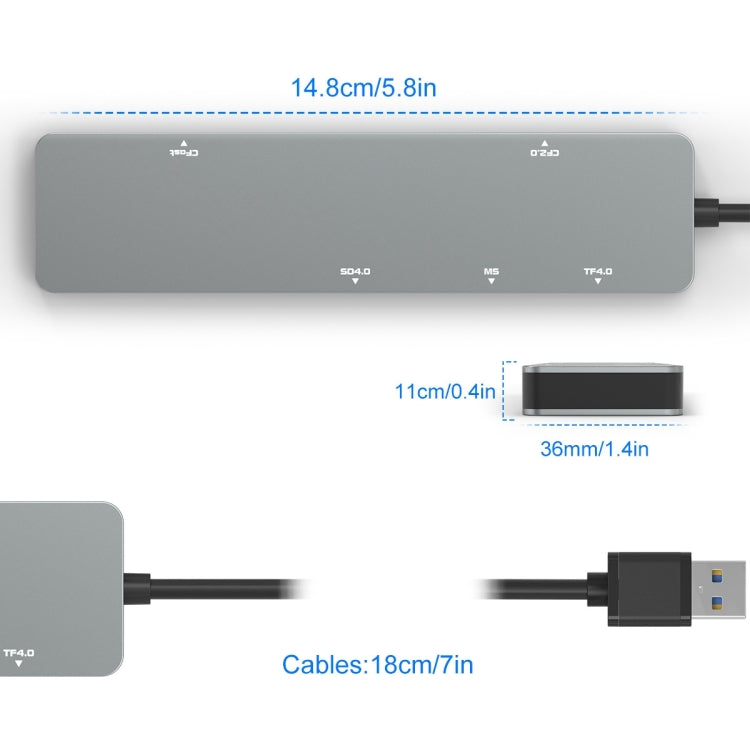Rocketek CR308 Lettore schede USB 3.0 5 in 1