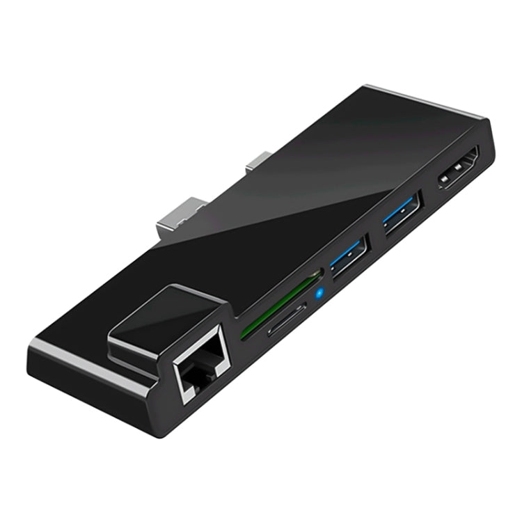 Adattatore HUB Rocketek 6 in 1 HDMI USB 3.0 RJ45 per Surface Pro