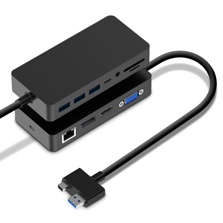 Rocketek SH701 Hub Adattatore 11 in 1 USB 3.0 RJ45 per Surface Pr