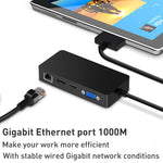 Rocketek SH701 Hub USB 3.0 11 in 1 con RJ45 per Surface Pro 4/5/6