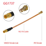 Cavo adattatore IPX femmina a MMCX femmina RG178 15 cm