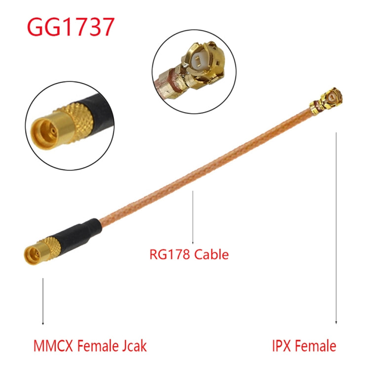 Cavo adattatore IPX femmina a MMCX femmina RG178 15 cm