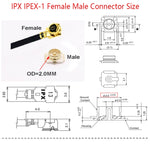 Cavo adattatore IPX femmina a RP-SMA femmina 15 cm