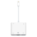 Adattatore 5 in 1 8 Pin maschio a USB 3.0, RJ45 e jack 3.5mm