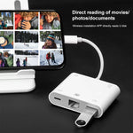 Adattatore 5 in 1 8 Pin maschio a USB 3.0, RJ45 e jack 3.5mm