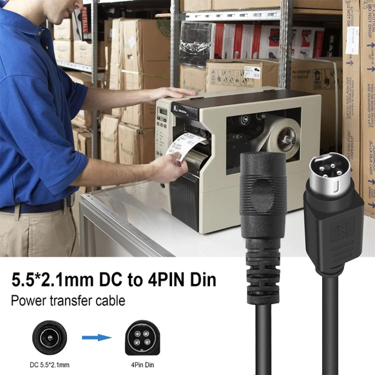 Cavo alimentazione CCTV 4 pin DIN maschio a DC 5,5 x 2,1 mm - immagine 5