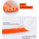 Cavo Ethernet CAT6 piatto RJ45 retrattile 1 metro