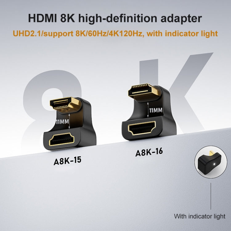 Adattatore HDMI 2.1 U-bend 8K maschio a femmina