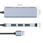 Adattatore HUB 4 in 1 USB 3.0 con cavo 1,2 m