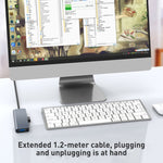 Adattatore HUB 4 in 1 USB 3.0 con cavo 1,2 m