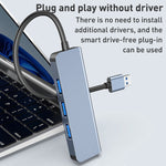 Adattatore HUB 4 in 1 USB 3.0 con cavo 1,2 m