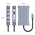 Adattatore HUB USB-C 7 in 1 con HDMI, VGA, LAN Gigabit