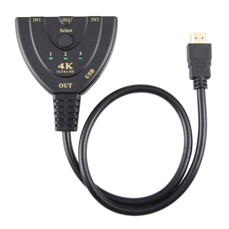 Switcher HDMI 3 ingressi 1 uscita 4K 30Hz con cavo pigtail
