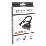 Switcher HDMI 3 ingressi 1 uscita 4K 30Hz con cavo pigtail